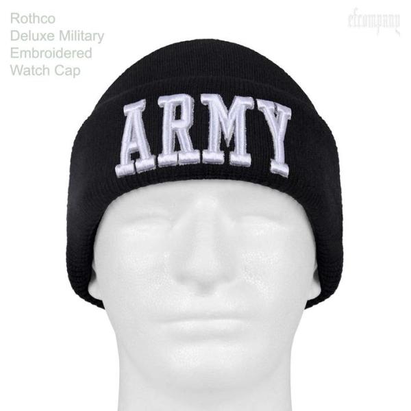ニット ワッチキャップ 刺繍ARMY　エンブレム入り ロスコ rothco 5445 Deluxe ...