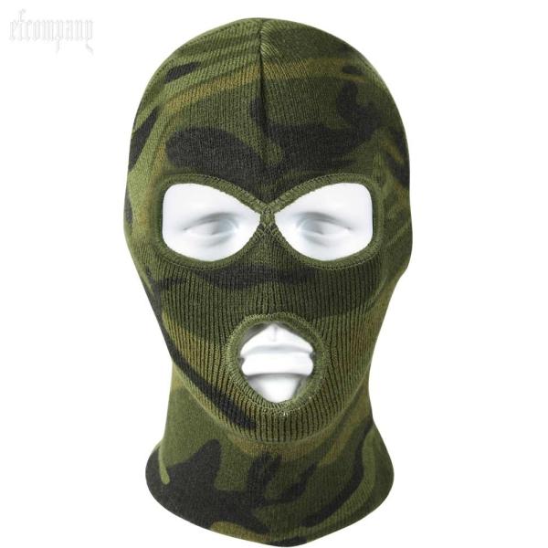 USAロスコ 防寒アイテム 迷彩 3穴 目出しニット帽子 フルフェイス バラクラバ