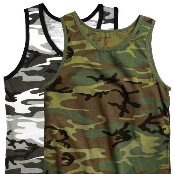ビッグなUSAサイズ 迷彩 タンクトップ ロスコ　XXL Rothco ミリタリー 米国直輸入アイテ...