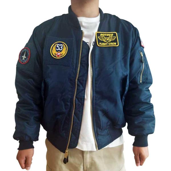 送料無料 トップガン ミリタリー ma1 フライトジャケット NAVYBLUE ロスコ社 ROTHC...