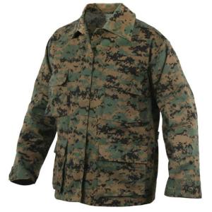 ビッグサイズ (USA)   迷彩B.D.U.ジャケット ウッドランドデジタルカモ ミリタリーアウター ロスコ ROTHCO Color Camo B.D.U SHIRTS