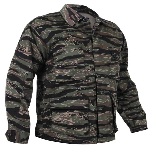 送料無料 ビッグサイズ (USA)   迷彩B.D.U.ジャケット タイガーストライプ柄 ミリタリー...