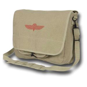 ロスコ ミリタリー クラシック イスラエル 型 メッセンジャー バッグ カーキ ヴィンテージ加工 Rothco Canvas Israeli Paratrooper Bag｜efc