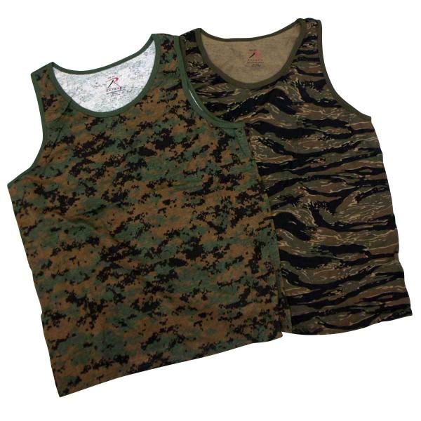 ビッグなUSAサイズ タイガー＆デジタル迷彩 タンクトップ ロスコ　XXL Rothco ミリタリー...