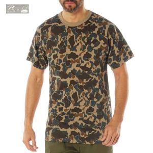 ROTHCO（ロスコ） USA ミリタリーTシャツ 迷彩ウッドランド柄 メンズ