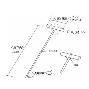引っ張り棒 765mm ステンレス トラック ...の詳細画像5