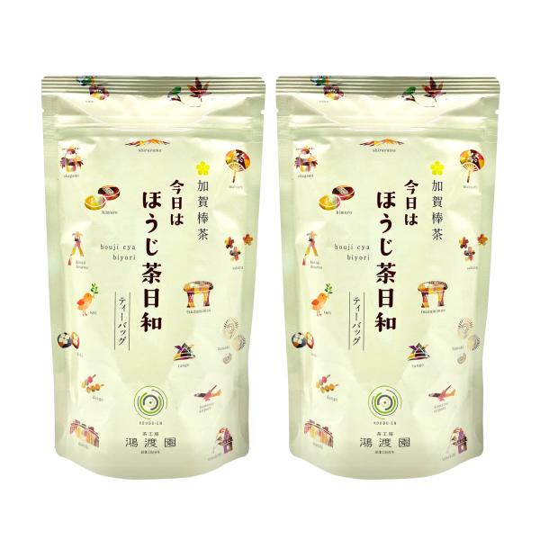 鴻渡園 加賀棒茶 ほうじ茶日和 ティーバッグ 3ｇ×12包 まとめ割2袋 白棒浅炒り 一番棒 創業1...