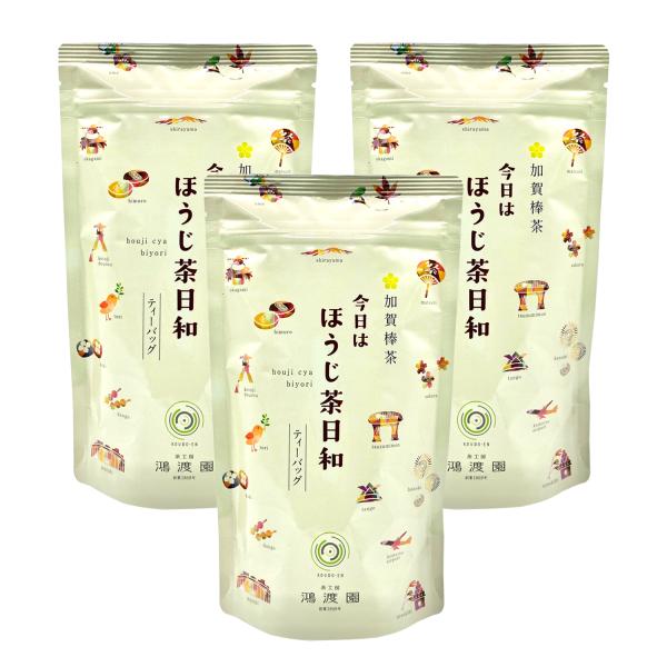 鴻渡園 加賀棒茶 ほうじ茶日和 ティーバッグ 3ｇ×12包 まとめ割2袋 白棒浅炒り 一番棒 創業1...