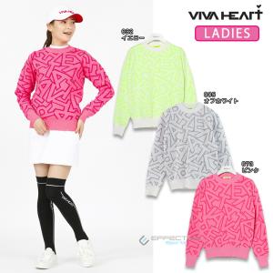 VIVA HEART（ビバハート） 012-17911 レディース Cocola高機能ロゴＪＱニット ゴルフウェア ニットセーター 秋冬｜effective-sports