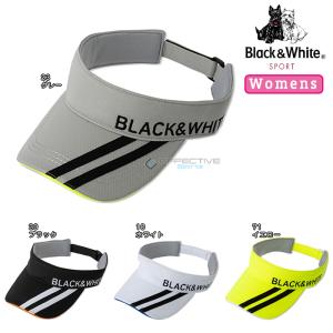 Black&White(ブラック&ホワイト) BLS8703W バイザー レディース  ゴルフアクセサリー UVプロテクト 日焼け防止 おしゃれ 人気｜effective-sports