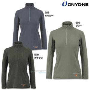 ONYONE（オンヨネ） ODJ89507 アンダーウェア 長袖 レディース ブレステックメリノPP ロングスリーブZIPシャツ 厚手タイプ スキー スノーボード キャンプ 登山｜effective-sports