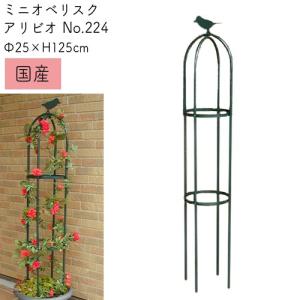 バラ用 オベリスク ガーデニング アイアン ミニ アリビオ No.224 φ25×高さ120cm GREENGARDEN 薔薇 支柱 庭 園芸 アイアン 蔦植物 小KD｜efiluz