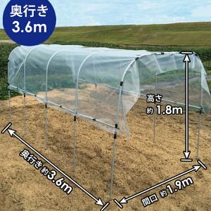 1.9×3.6m 組立かんたん雨よけセットワイド 第一ビニール プラスワイズ｜efiluz