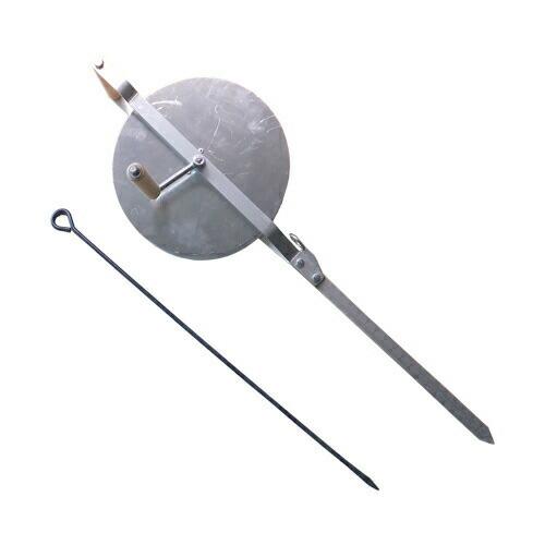 アルミ合金製田引ひも巻取機 100m ひも付 対面固定棒付 畝立て 農業 農作業 園芸 畑 家庭菜園...