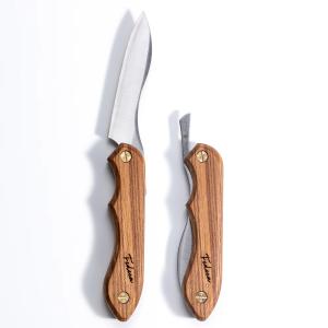 【新色】 FEDECA 折り畳み式料理ナイフ　プレーン　ビルマチーク