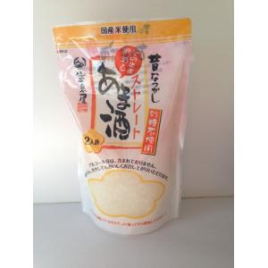 宝来屋本店　昔ながらのストレートあま酒　300ｍｌ×12袋　甘酒　ノンアルコール　砂糖不使用　宝来屋｜egao-fukushima