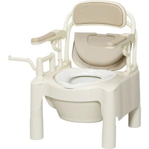 家具調ポータブルトイレ＜座楽＞ベーシック（脱臭プラスチック便座
