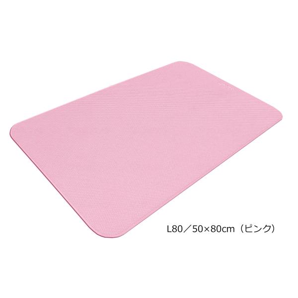 ダイヤタッチ すべり止め健康お風呂マット ジャンボマットL80／ピンク（シンエイテクノ）