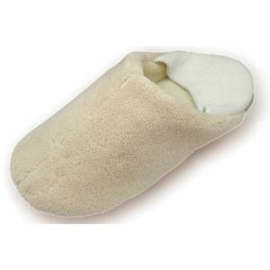 ほんわかほっこりルームシューズ Lサイズ／アイボリー 左右セット