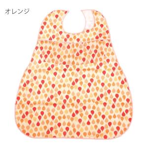 ソフラピレンエプロン しずく ポケット付き／オレンジ（竹虎）102251