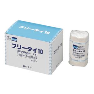 フリータイ 10cm×4.5m／6巻入 固定用弾力ホータイ（白十字）13102｜egao-ichiba