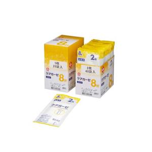 白十字 ケアガーゼ 8折 5枚入×20袋（白十字）滅菌済 医療用ガーゼ