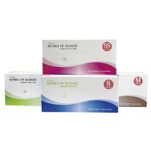 プレミア ニトリルPFグローブ／ピンク Sサイズ 100枚入 粉なしニトリル手袋FR-821