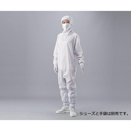 アズピュアクリーンルームウェア(フード・マスク一体・ハイドファスナー) 白 3L 10312W