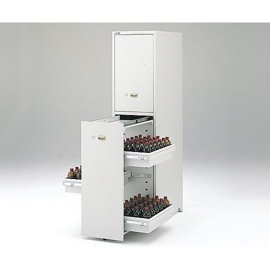 3-5346-21 耐震薬品庫(スチール製) 450×700×1800