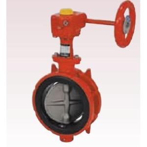 東洋バルヴ(F)10ALM-N-GUE アルミ弁体SCS13バタフライ弁(ギア・消防認定・赤)