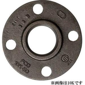 東尾メック　５Ｋフランジ　ねじ込み式鋳鉄製管フランジ　黒　８０Ａ