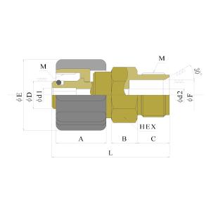 共栄ハイドリック 高圧洗浄機用継手 M22ナット×M22オスネジタイプ M22×1.5 NC-19｜egaos