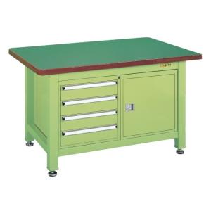 作業台 中量 800kg耐荷重 業務用 サカエ グリーン 高さ74cm×横幅90cm