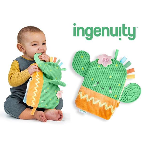 布絵本　歯固め　サボテン　カシャカシャ歯固め絵本・サボテン - カーム スプリングス　ファーストトイ...