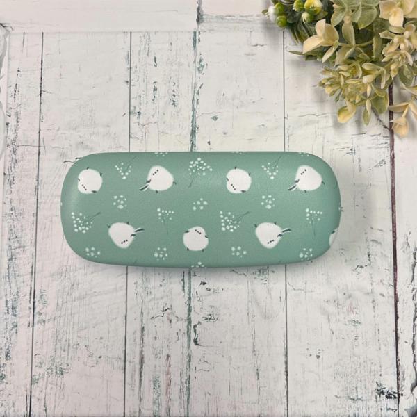 メガネケース　めがねケース　シマエナガ　ホンワカシマエナガ　しまえなが　トリ　鳥　ミント　ハード眼鏡...