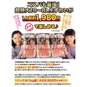 かに カニ 蟹 ズワイガニ 半むき身|超特大1...の詳細画像2