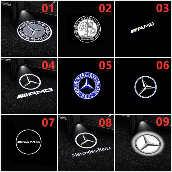 【限定割引】Mercedes Benz AMG ロゴ プロジェクター ドア カーテシランプ シリーズ...