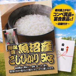 ゴルフコンペ 景品 急ぎ パネル付き目録 新潟県魚沼産こしひかり 5kg [P18](メール便対応可)｜egolf