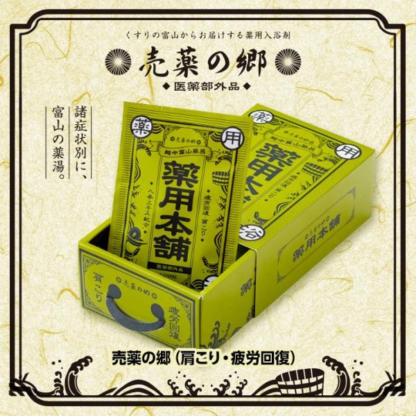 薬の富山の薬用入浴剤 売薬の郷 売薬本舗 緑箱（医薬部外品） 五洲薬品(おもしろ雑貨 グッズ イベン...
