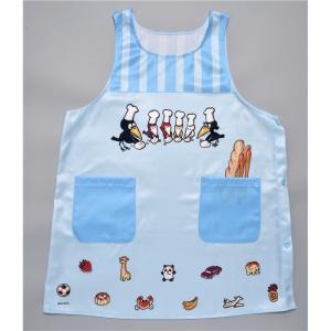 からすのパンやさん エプロン （ブルーストライプ）