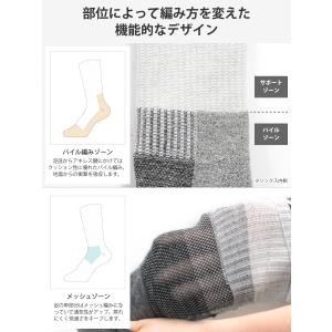 トレッキングソックス 2足組 登山 靴下 レデ...の詳細画像3