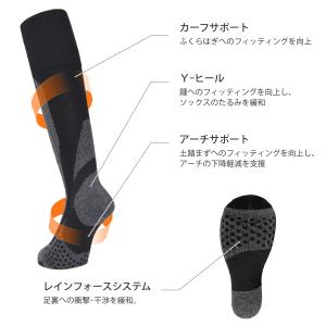 スノーボード スキー ソックス 2足セット 着...の詳細画像5