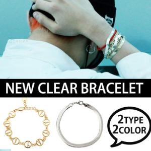 【送料無料】(Circle-L TYPE)シンプルでオシャレ~!BIGBANG GD NEW CLEAR BRACELET レイヤードブレスレット(GOLD,SILVER)G-DRAGON｜egshop