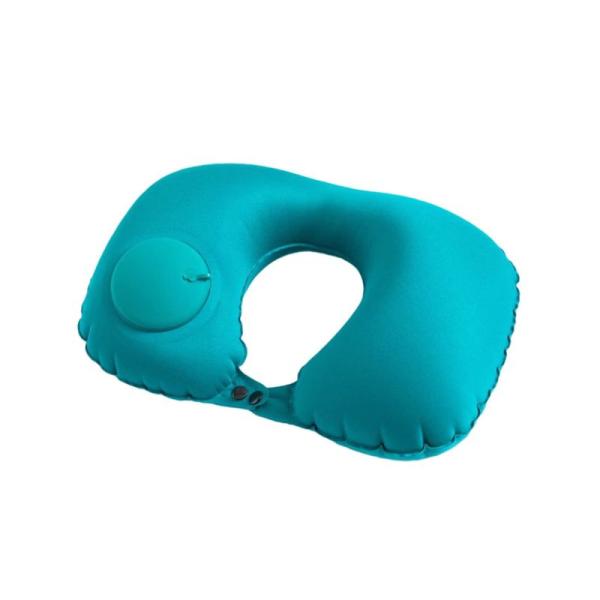YFFSFDC ネックピロー U型まくら 携帯枕 首枕 手動プレス式膨らませる 旅行用 空気枕 エア...