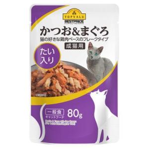 トップバリュ　ベストプライス　キャットパウチ　かつお＆まぐろ　たい入　イオン