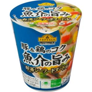 トップバリュベストプライス 白湯シーフードヌードル 75g×12個セット