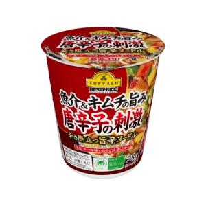 トップバリュベストプライス 魚介&キムチの旨み唐辛子の刺激 辛さ際立つ旨辛ヌードル 78g×12個セット