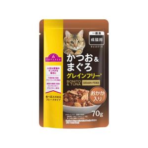 トップバリュ　成猫用　かつお＆まぐろ　おかか入り　70g×12個セット