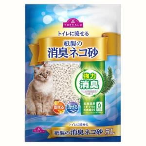 トップバリュ 紙製の消臭猫砂 5L×8個セット