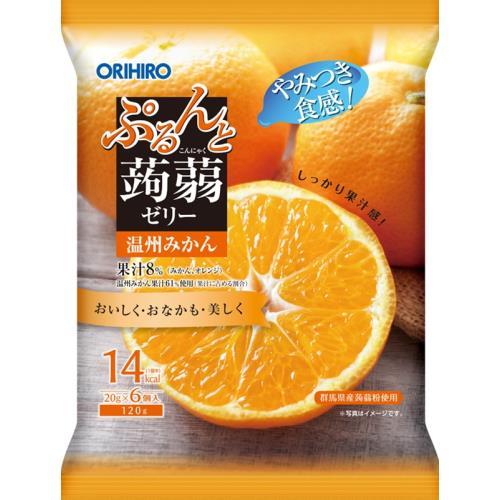 オリヒロプランデュ　ぷるんと蒟蒻ゼリー　温州みかん　6個